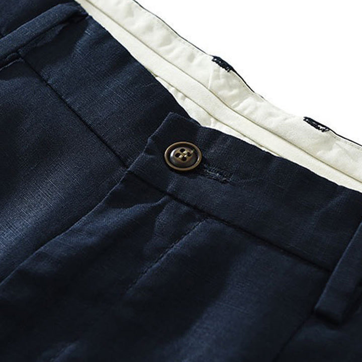 Buddha Stones Summer Casual Minimalist Wide Leg Solid Zipper Men's Shorts With Pocket - image 3
