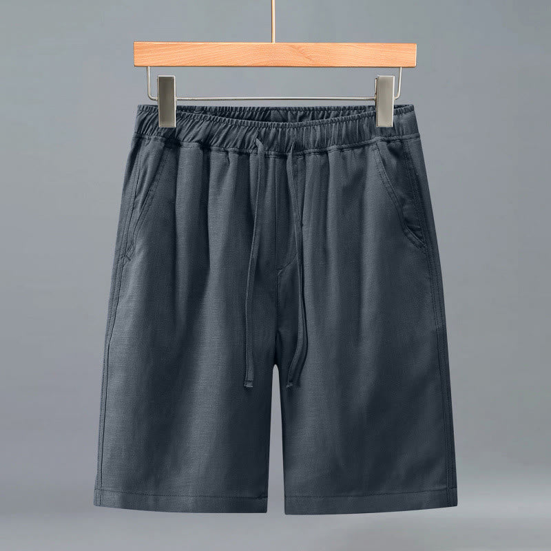 Buddha Stones Summer Casual Minimalist Drawstring Solid Men's Shorts With Pocket - Gray - US/UK/AU42，EU52 (3XL) - image 12