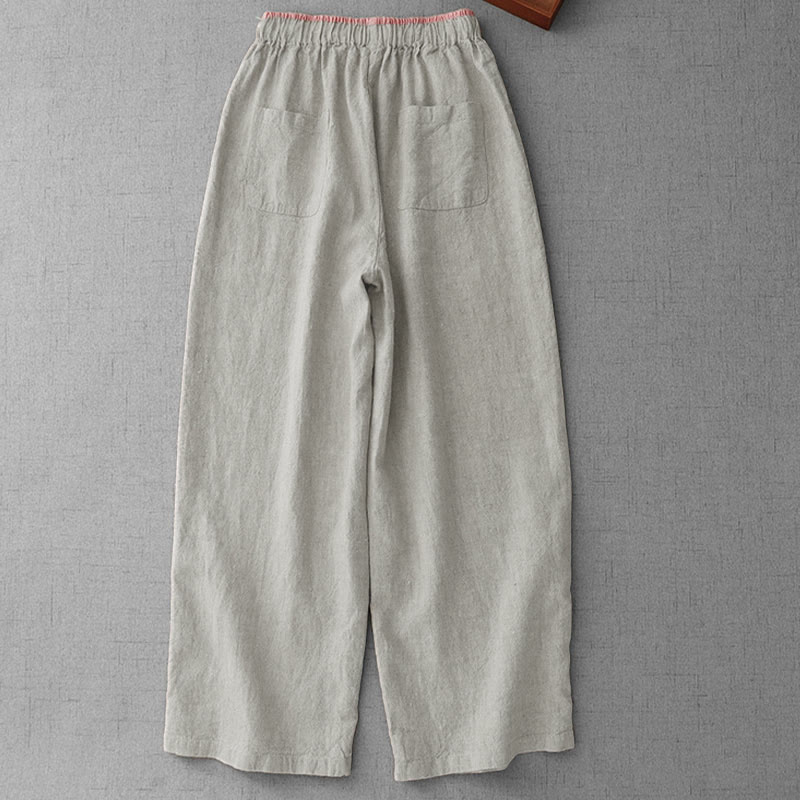 Buddha Stones Casual Daily Drawstring Simple Design Women's Pants With Pockets - image 1