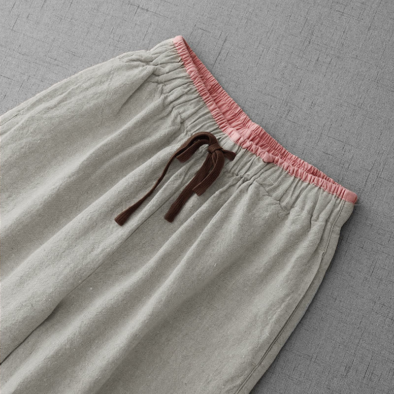 Buddha Stones Casual Daily Drawstring Simple Design Women's Pants With Pockets - image 4