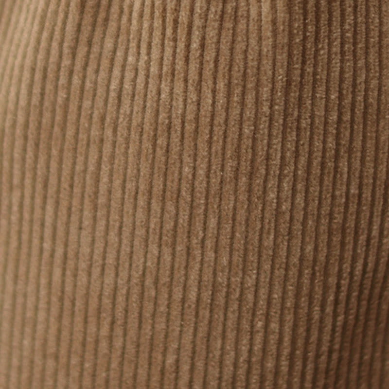 Buddha Stones Casual Buttons Leg Opening Design Women's Corduroy Pants With Pockets - image 5