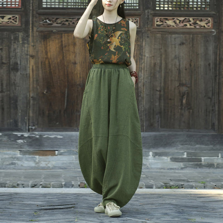 Buddha Stones Pants Harem Trousers Loose Zen Yoga Tai Chi Women's Pants - image 28