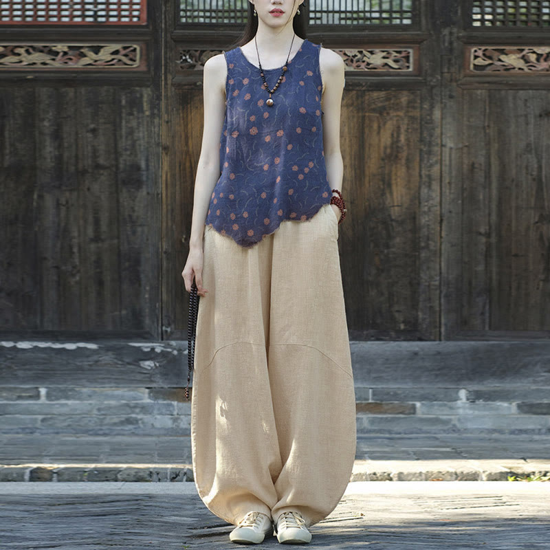 Buddha Stones Pants Harem Trousers Loose Zen Yoga Tai Chi Women's Pants - image 2