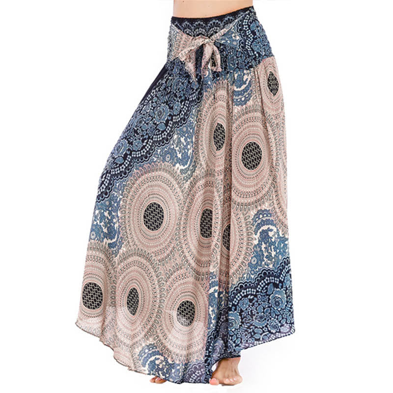 Buddha Stones Two Style Wear Bohemian Compass Rose Flower Lace-up Skirt Dress - MistyRose - US4-12，UK/AU8-16，EU36-44 (F) - image 26
