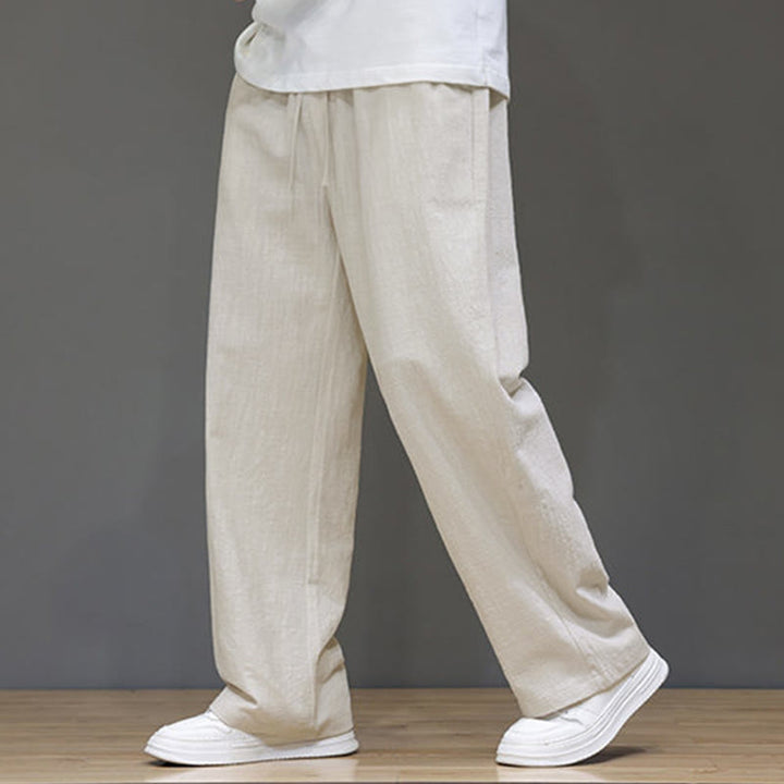 Buddha Stones Summer Men's Straight Leg Pants With Pockets - Linen - US/UK/AU46，EU56 (5XL) - image 11