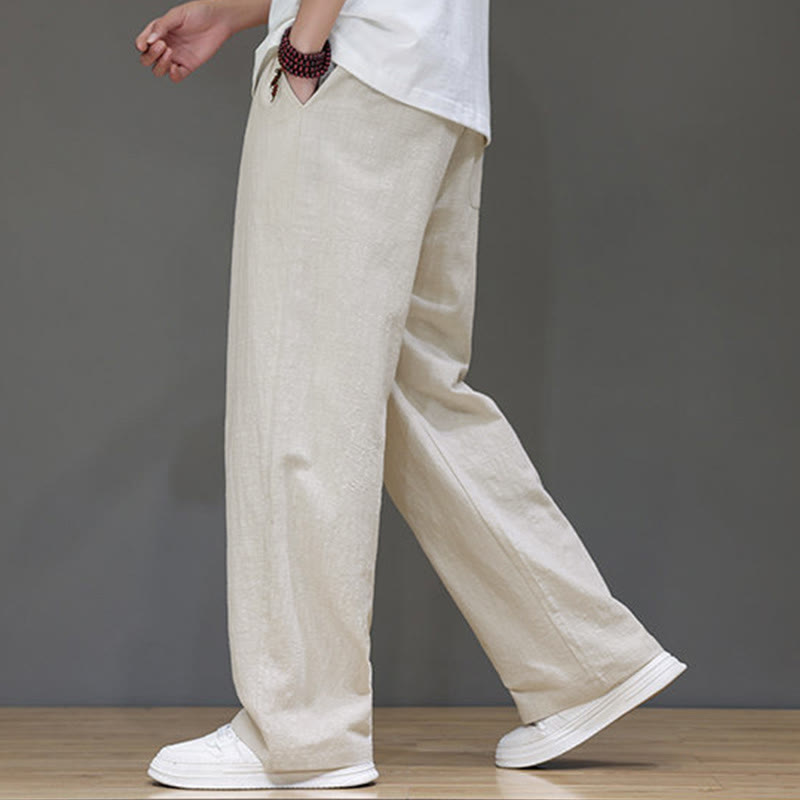Buddha Stones Summer Men's Straight Leg Pants With Pockets - image 17