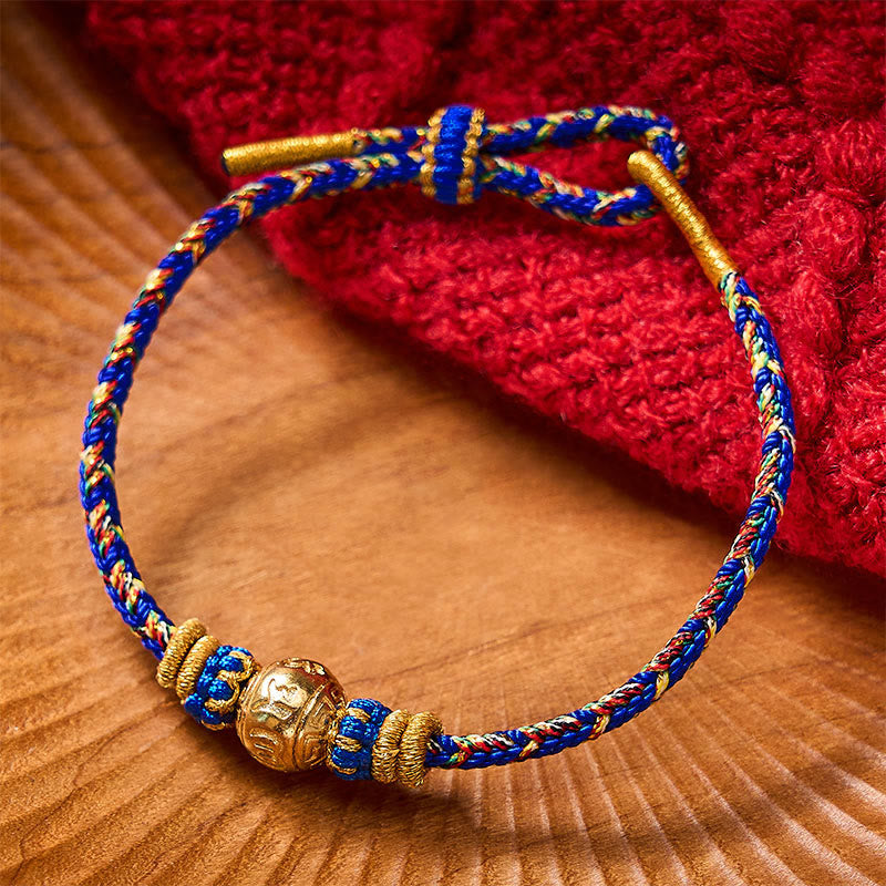 Buddha Stones Hand-Woven String Om Mani Padme Hum Peace Bracelet - image 2