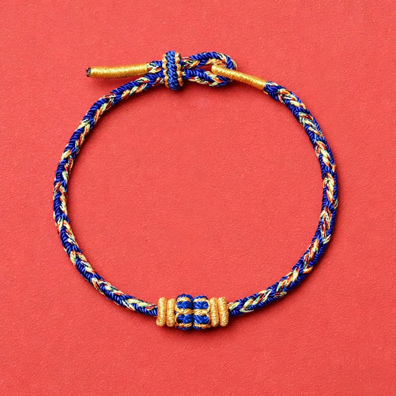 Buddha Stones Koi Fish Luck Hand-Woven String Bracelet - Blue Without Accessory - image 17