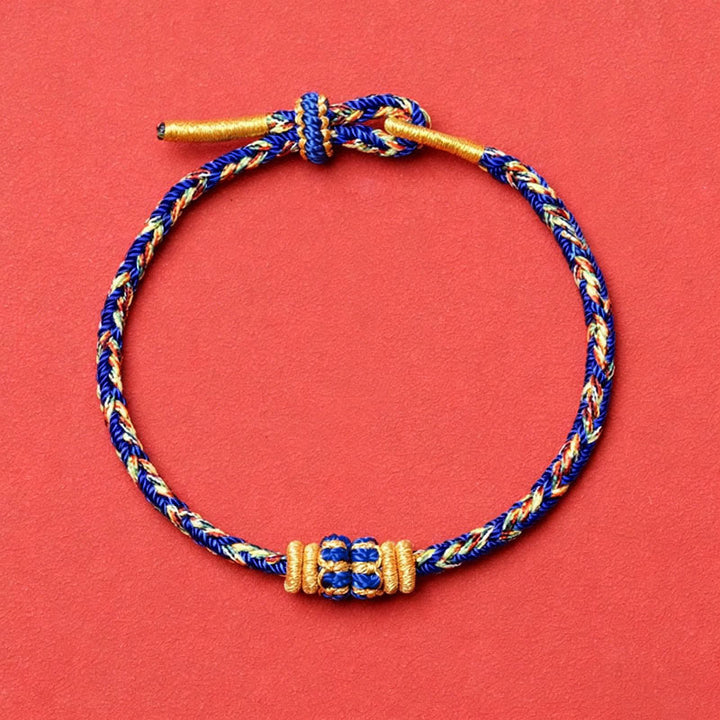 Buddha Stones Koi Fish Luck Hand-Woven String Bracelet - Blue Without Accessory - image 17