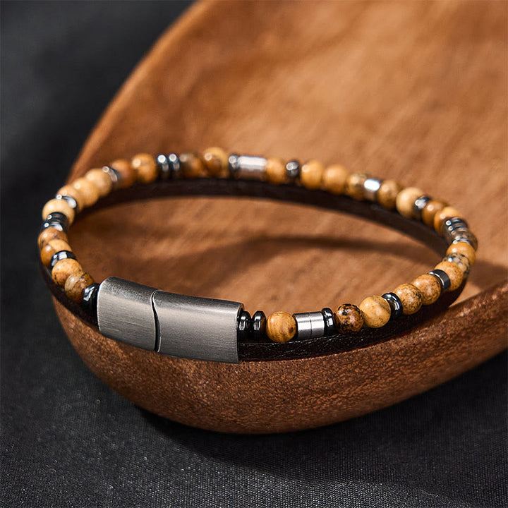Buddha Stones Lapis Lazuli Truth Double Wrap Leather Bracelet - image 24