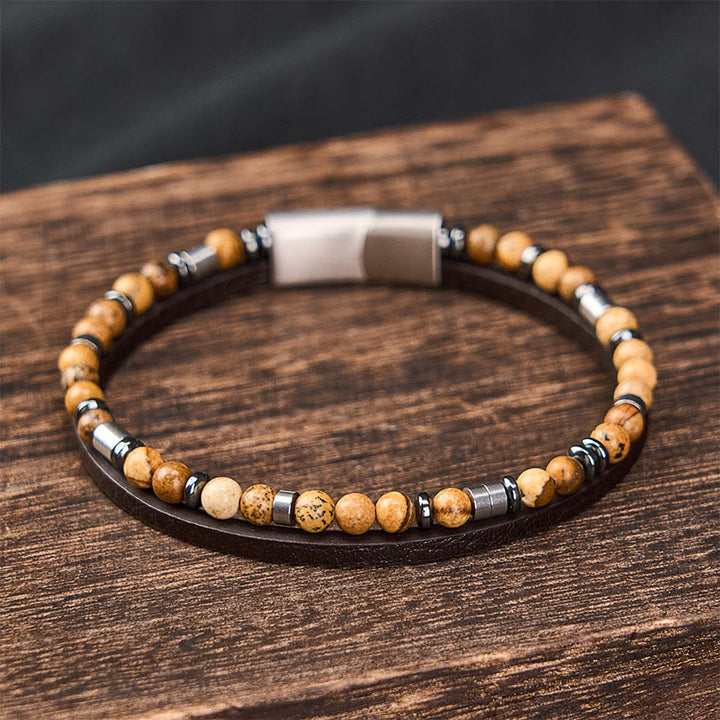 Buddha Stones Lapis Lazuli Truth Double Wrap Leather Bracelet - image 25