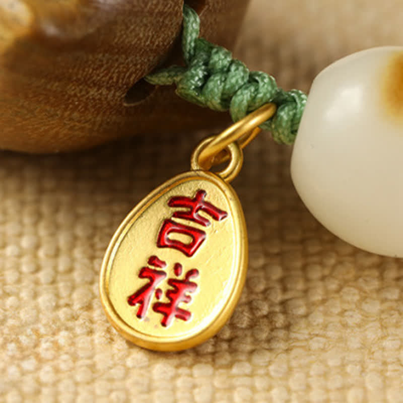 Buddha Stones Green Sandalwood Cat Hand-Woven Soothing Keychains - image 13