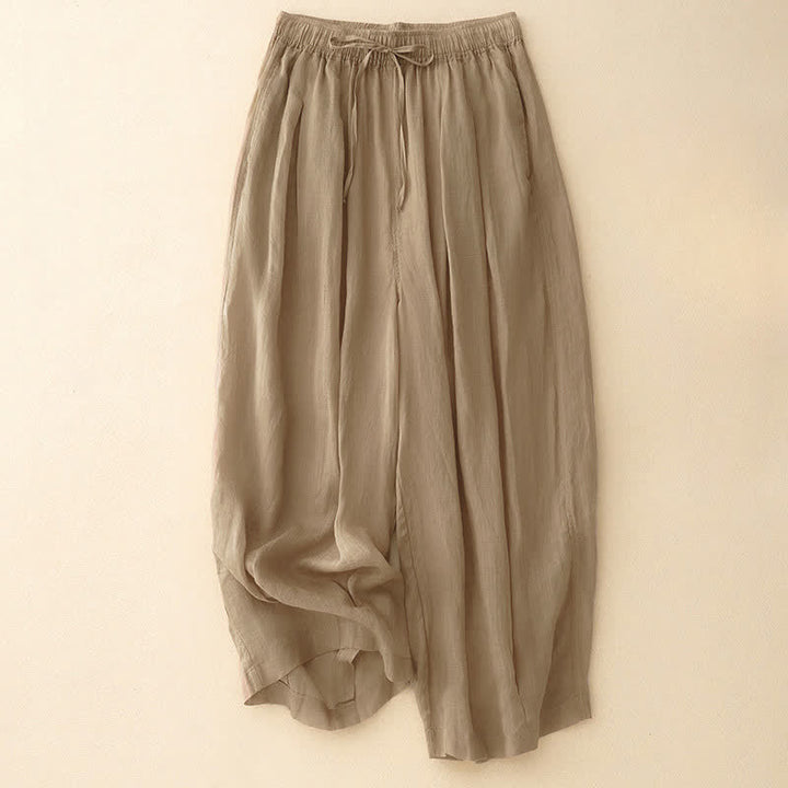Buddha Stones Casual Loose Double Layer 7-8 Length Cropped Pants Women's Pants With Pockets - Peru - US14，UK/AU18，EU46 (2XL) - image 0