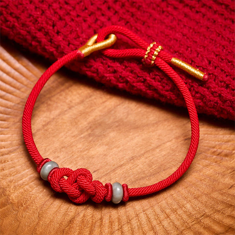 Buddha Stones Red String Ruyi Knot Protection Bracelet - image 3