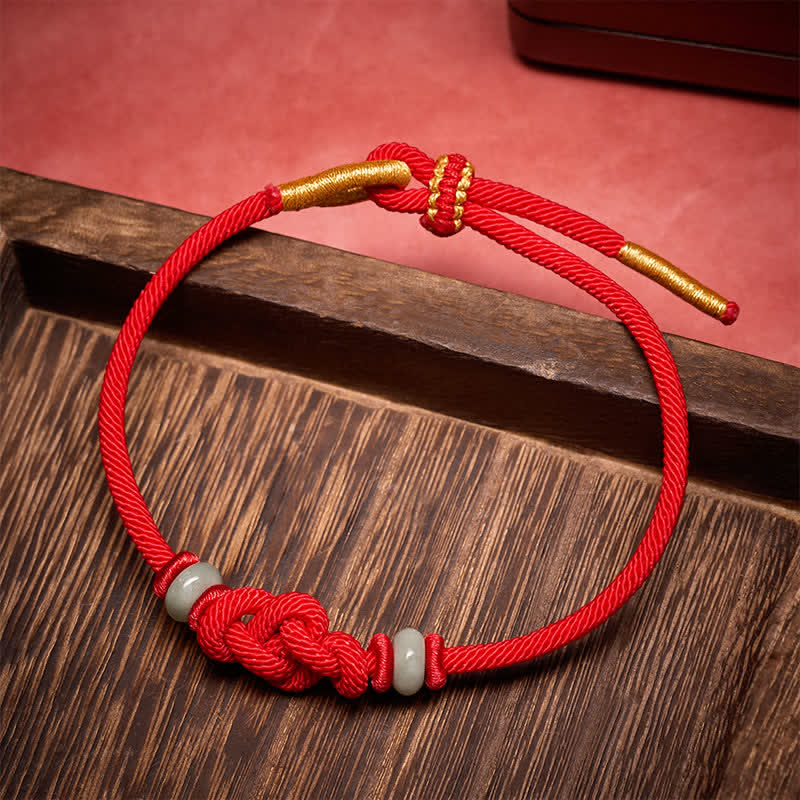 Buddha Stones Red String Ruyi Knot Protection Bracelet - image 4