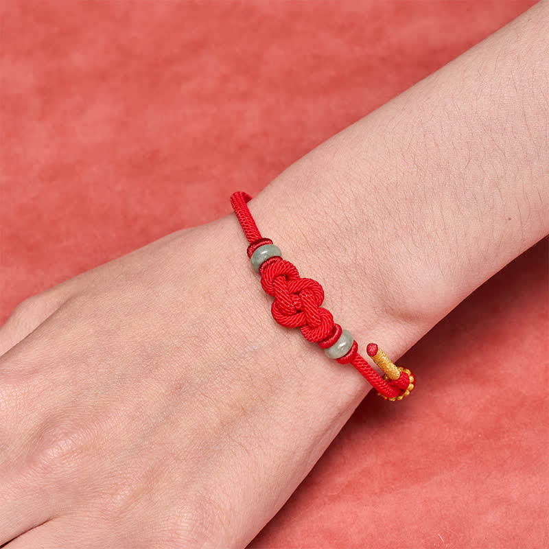 Buddha Stones Red String Ruyi Knot Protection Bracelet - image 6