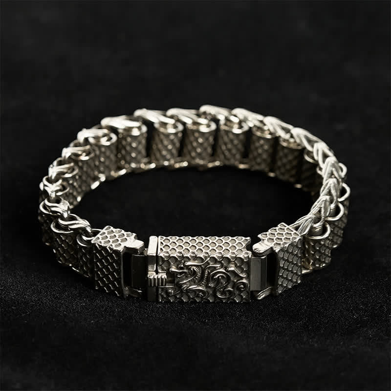 Buddha Stones Copper Dragon Chain Link Wealth Bracelet - image 4