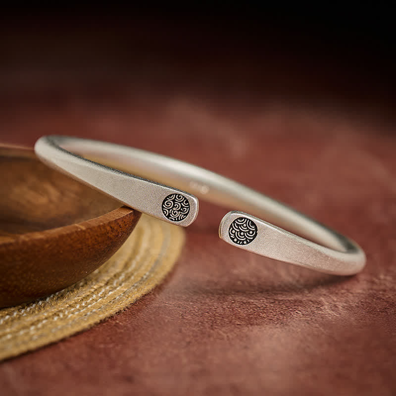 Buddha Stones Copper Lotus New beginning Cuff Bracelet - image 1