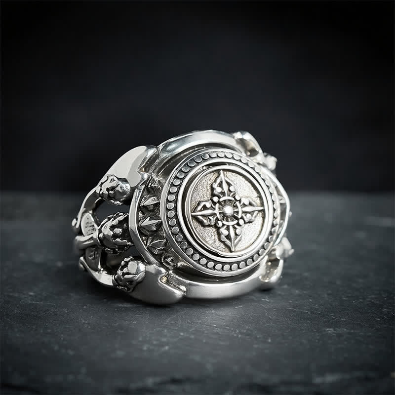 Buddha Stones Copper Vajra Open Strength Ring - Copper(Healing ♥ Wealth) - image 0
