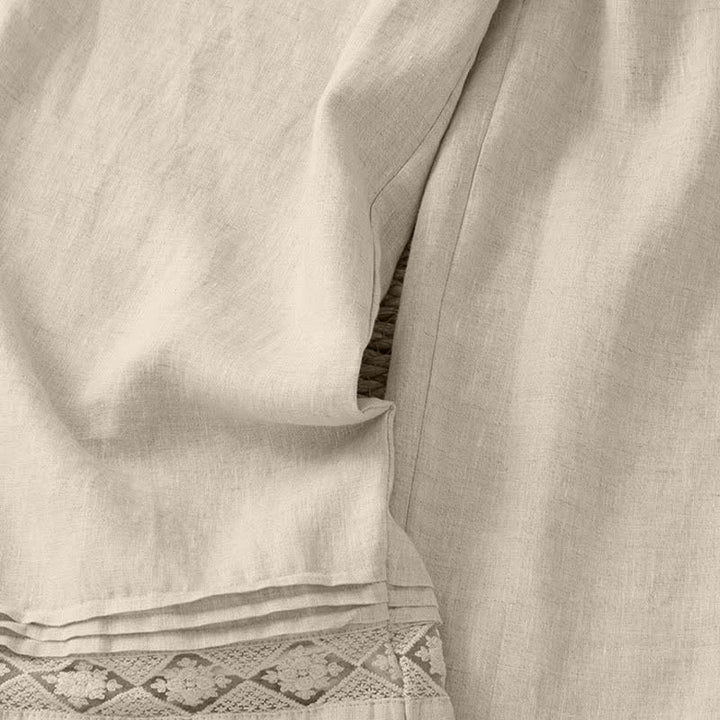 Buddha Stones Summer Casual Minimalist Geometric Hollow Hem Ankle Pants Women's Wide Leg Pants With Pockets - image 35