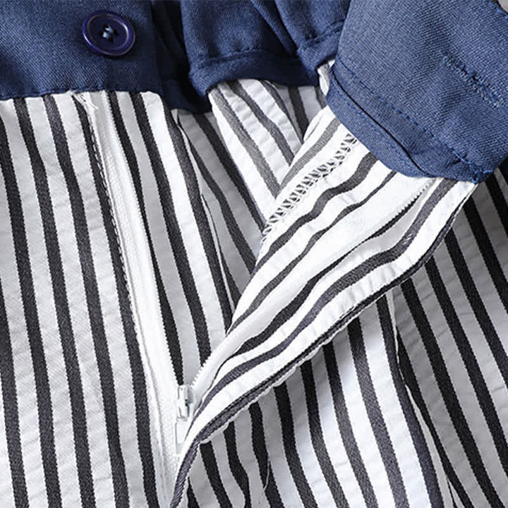 Buddha Stones Summer Casual Drawstring Striped Long Pants Women's Wide Leg Pants With Pocket - image 8