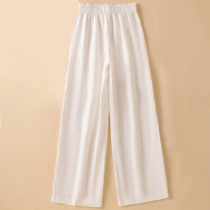 Buddha Stones Summer Casual Minimalist Drawstring Solid Ankle Pants Women's Straight Leg Pants With Pocket - image 28