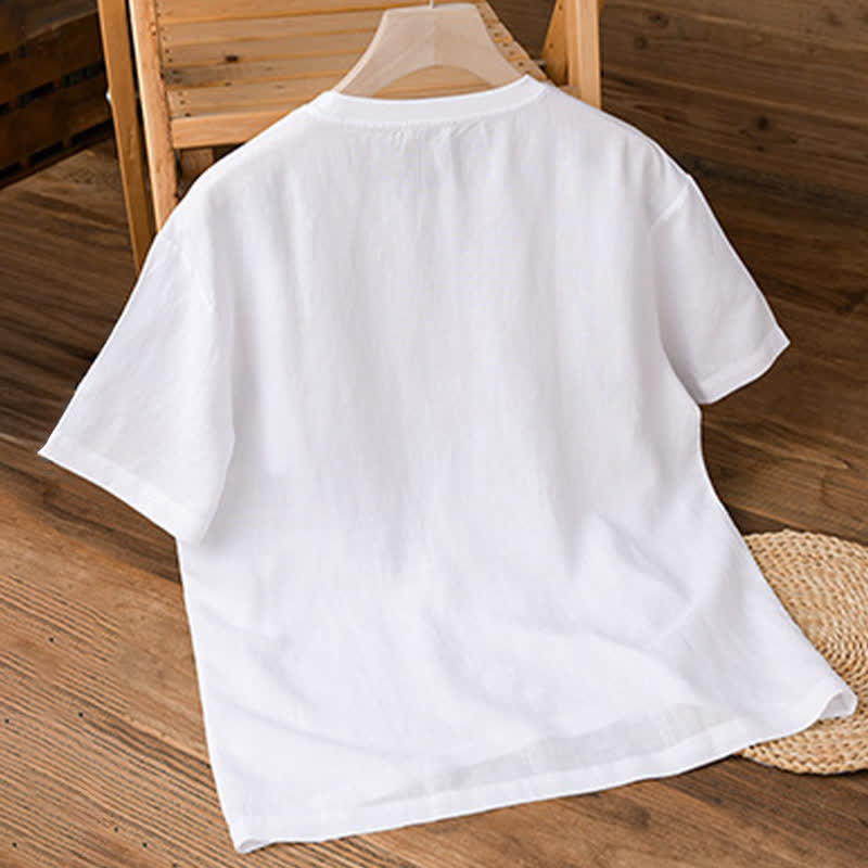Buddha Stones Summer Casual Minimalist Solid Men's Short Sleeve T-Shirts With Patch Pocket - image 10