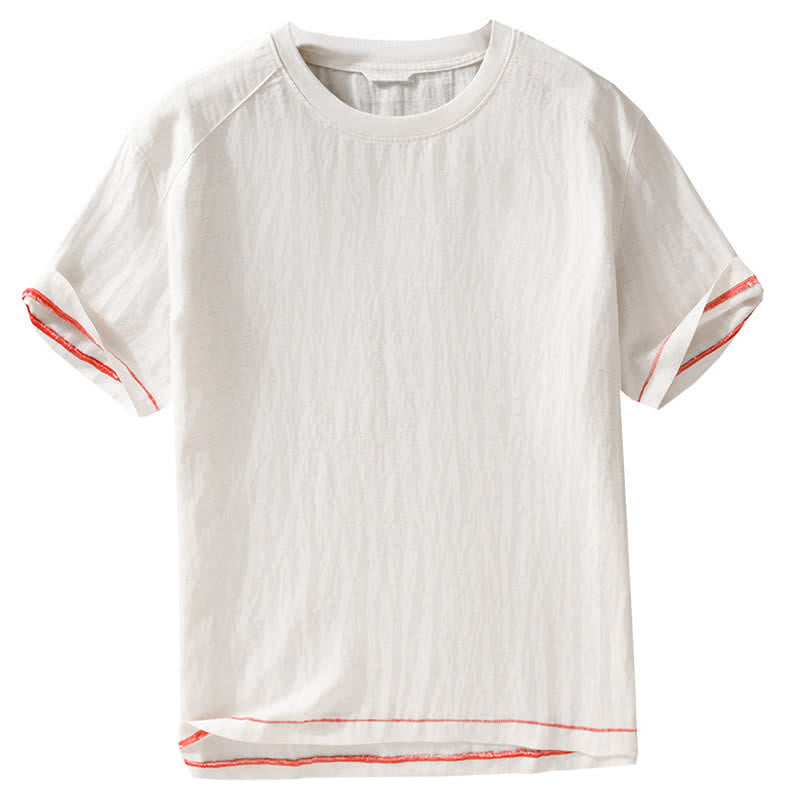 Buddha Stones Summer Casual Vintage Washed Solid Men's Short Sleeve T-Shirts - image 10