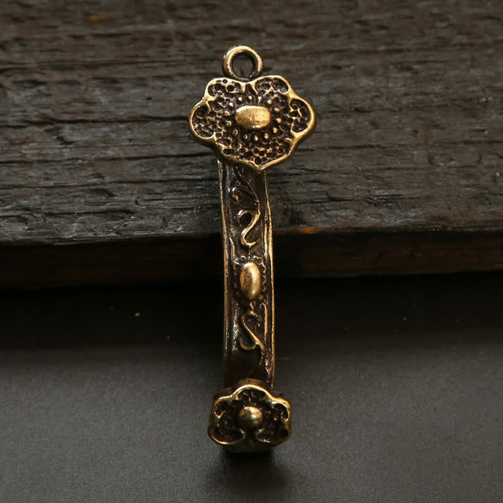 Buddha Stones Copper Pi Xiu Chinese Coin Ruyi Lotus Wealth Keychains - image 13