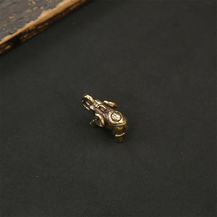 Buddha Stones Brass Elephant Five Emperor Coins Gourd Pi Xiu Wisdom Keychains - image 16