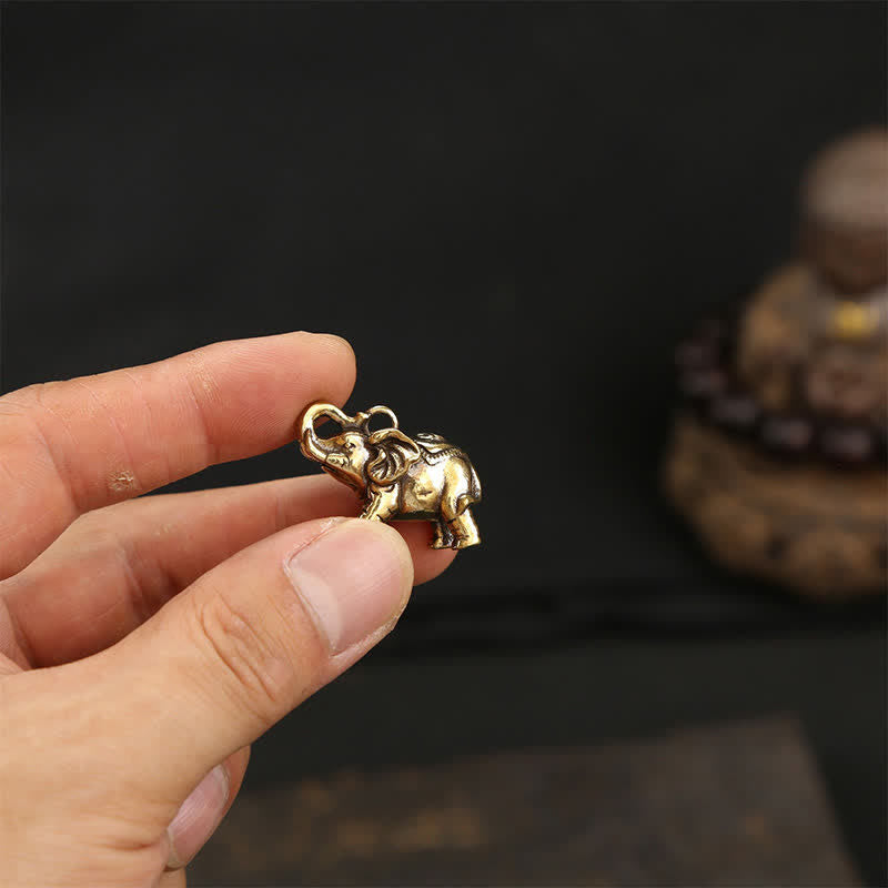 Buddha Stones Brass Elephant Five Emperor Coins Gourd Pi Xiu Wisdom Keychains - image 17