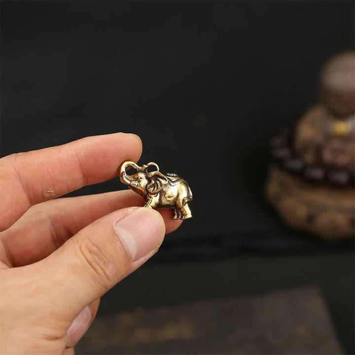 Buddha Stones Brass Elephant Five Emperor Coins Gourd Pi Xiu Wisdom Keychains - image 17