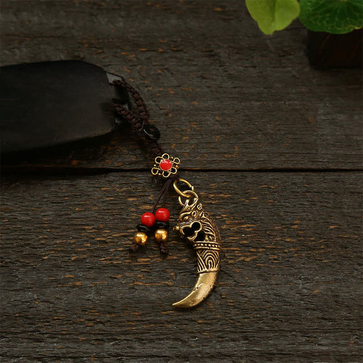 Buddha Stones Copper Pi Xiu Braided Five Emperor Coins Gourd Wealth Keychains - image 4