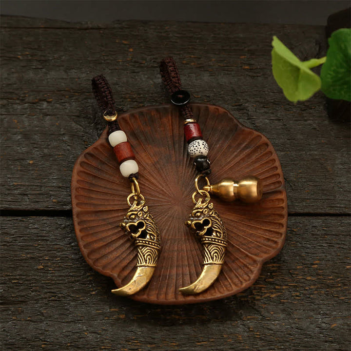 Buddha Stones Copper Pi Xiu Braided Five Emperor Coins Gourd Wealth Keychains - image 17