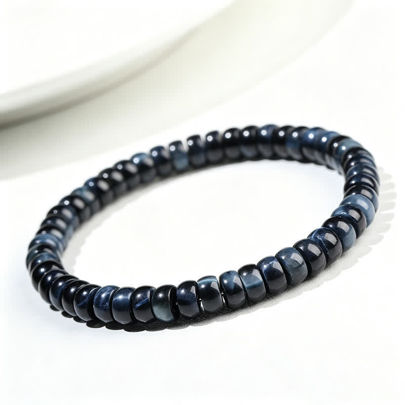 Buddha Stones Blue Tiger Eye Positive Beads Bracelet - image 1