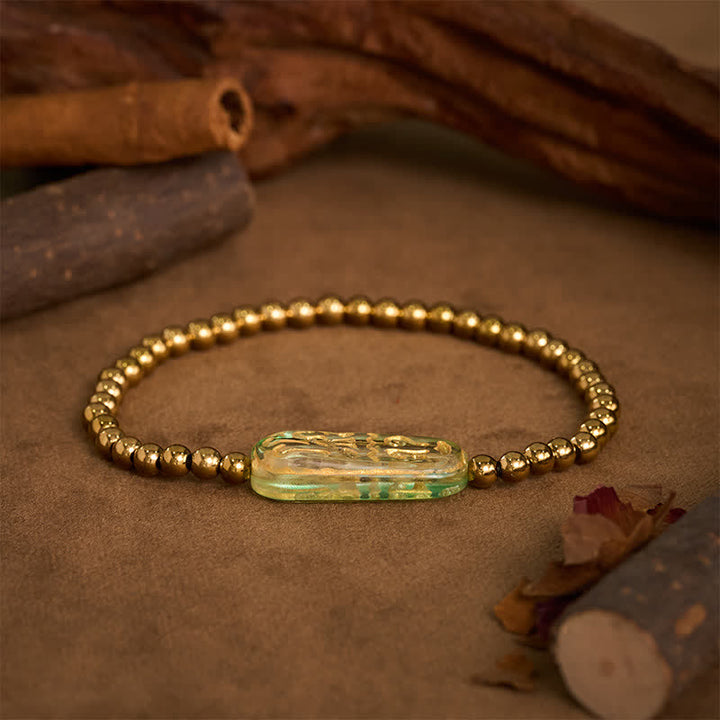 Buddha Stones Titanium Steel Liuli Om Mani Padme Hum Stimulation Bracelet - image 14
