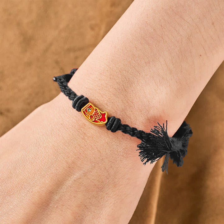 Buddha Stones Auspicious Red String Koi Fish Success Bracelet - image 12