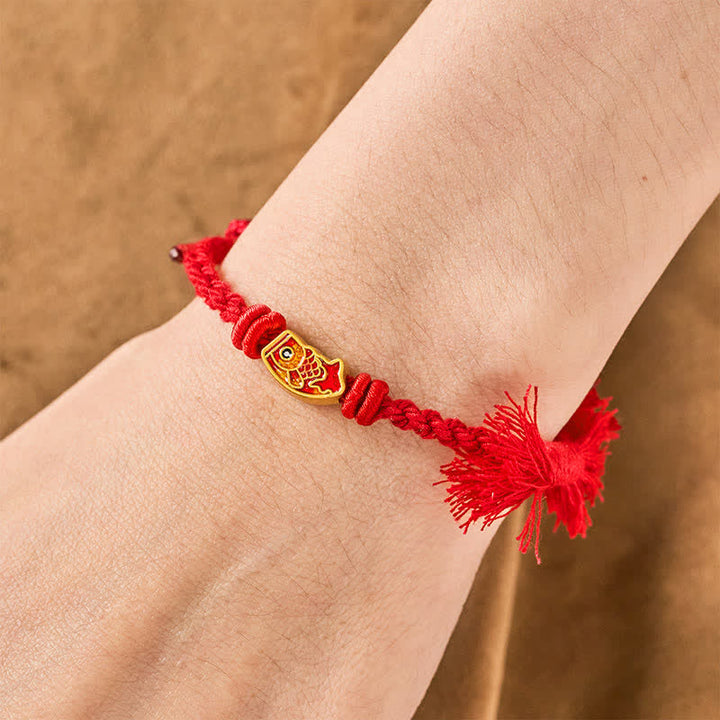 Buddha Stones Auspicious Red String Koi Fish Success Bracelet - image 10