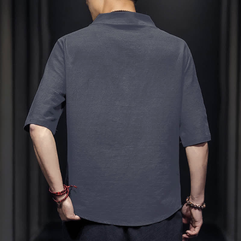 Buddha Stones Casual Summer Half Sleeve Shirt Men's Short Sleeve Shirts - image 18