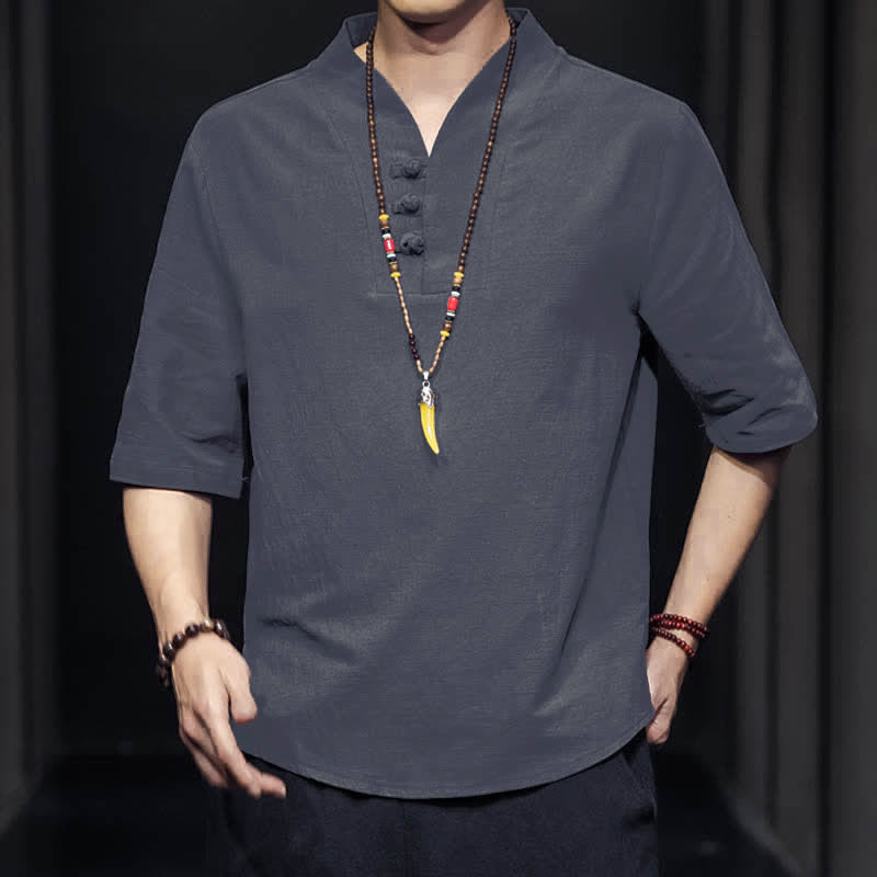 Buddha Stones Casual Summer Half Sleeve Shirt Men's Short Sleeve Shirts - image 20