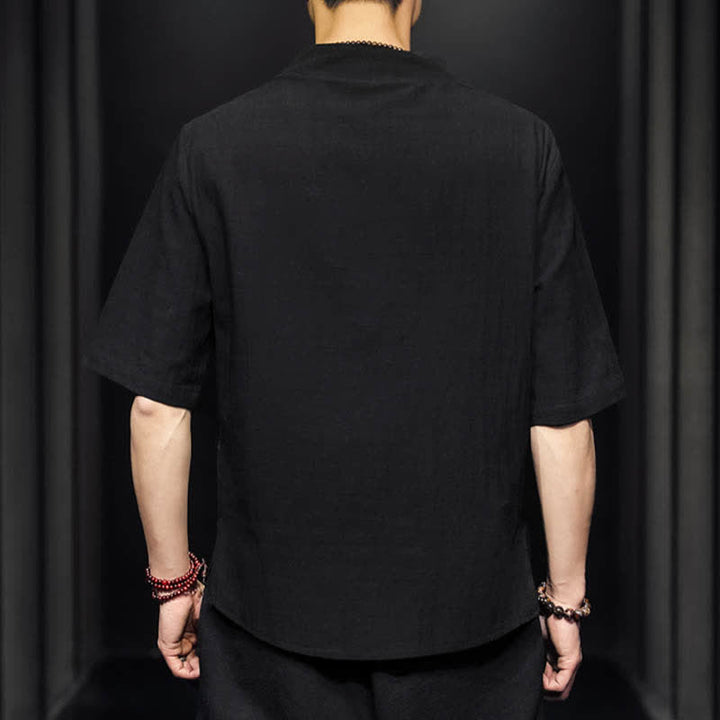Buddha Stones Casual Summer Half Sleeve Shirt Men's Short Sleeve Shirts - image 10