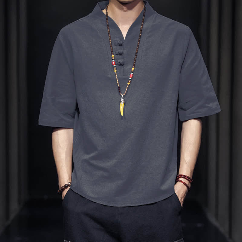 Buddha Stones Casual Summer Half Sleeve Shirt Men's Short Sleeve Shirts - image 17