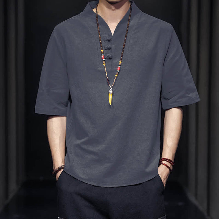 Buddha Stones Casual Summer Half Sleeve Shirt Men's Short Sleeve Shirts - image 17
