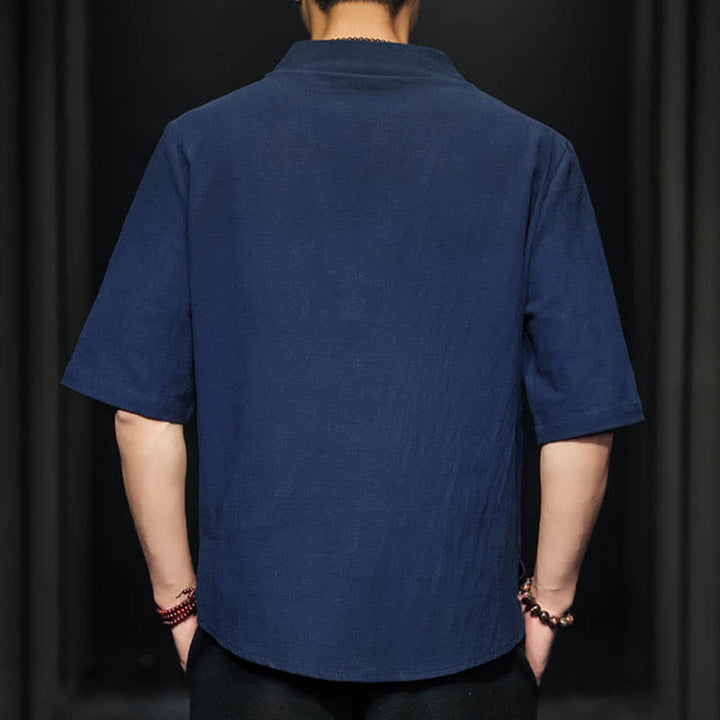 Buddha Stones Casual Summer Half Sleeve Shirt Men's Short Sleeve Shirts - image 26
