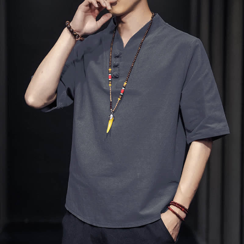 Buddha Stones Casual Summer Half Sleeve Shirt Men's Short Sleeve Shirts - image 22
