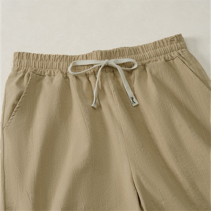 Buddha Stones Summer Casual Drawstring Striped Men's Shorts With Pockets - image 9