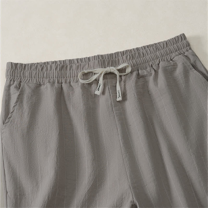 Buddha Stones Summer Casual Drawstring Striped Men's Shorts With Pockets - image 16