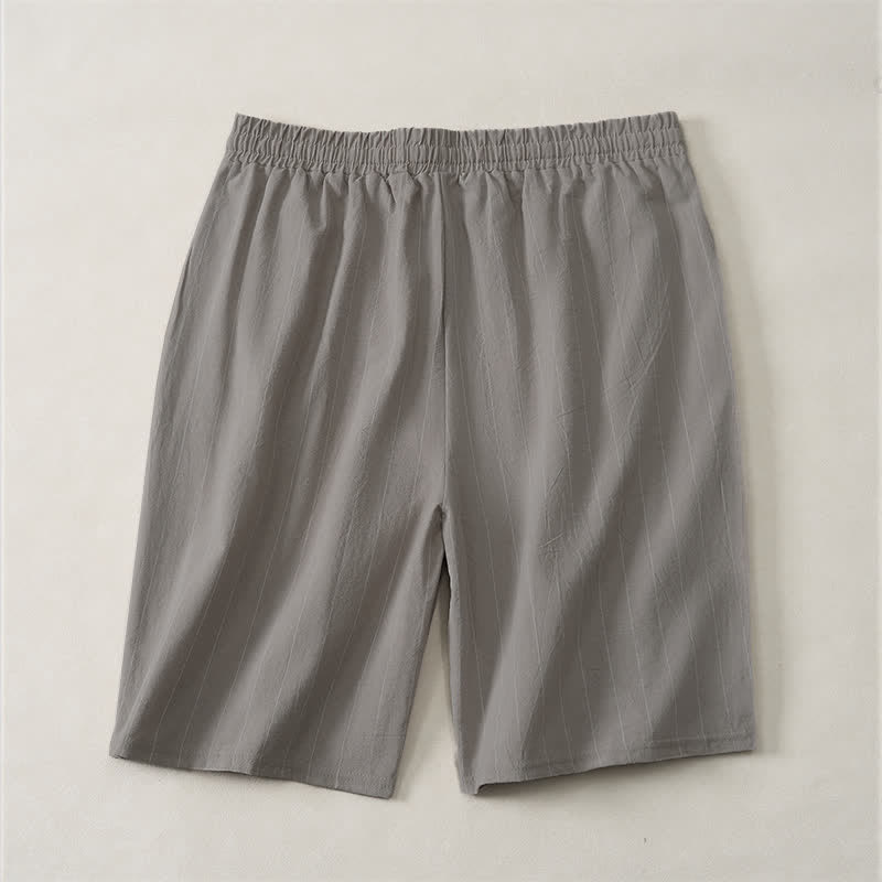 Buddha Stones Summer Casual Drawstring Striped Men's Shorts With Pockets - image 15