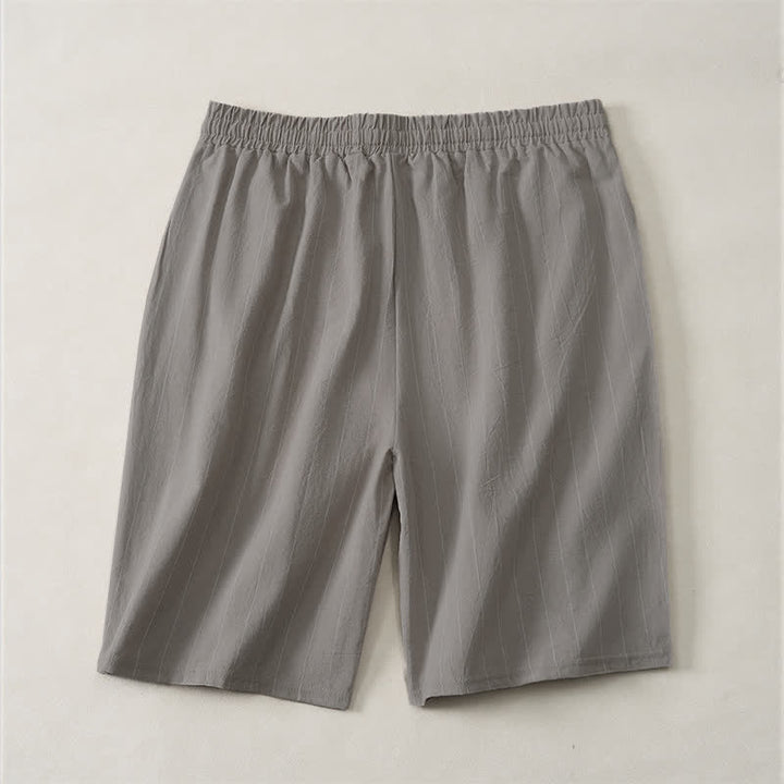 Buddha Stones Summer Casual Drawstring Striped Men's Shorts With Pockets - image 15