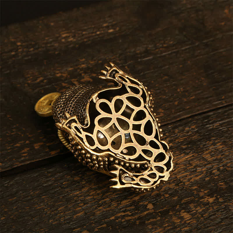 Buddha Stones Brass Three Legged Money Frog Wealth & Fortune Symbol - image 9
